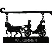Välkomstskylt Häst& Vagn